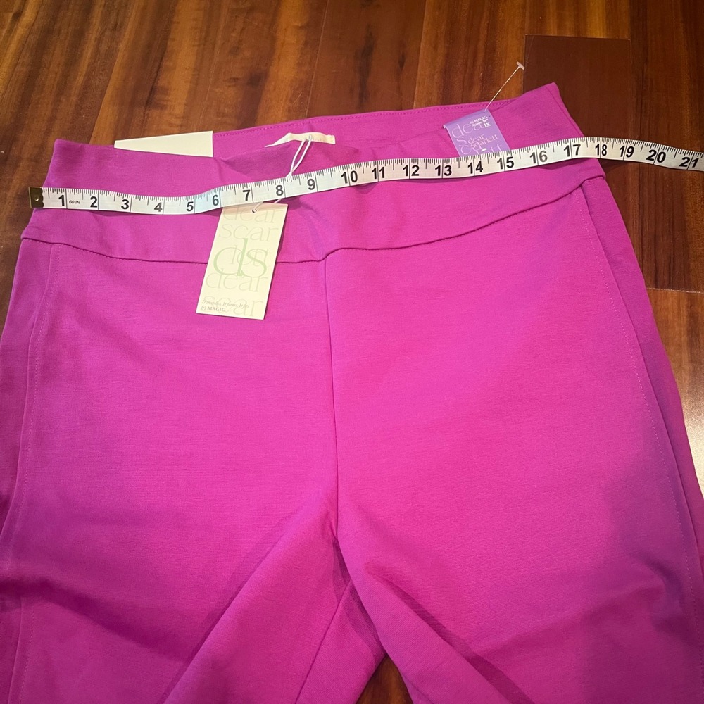 Dear Scarlett Magic Pants Plus 1X Skinny Trouser Magenta Purple Pink Pull On New - Picture 8 of 11